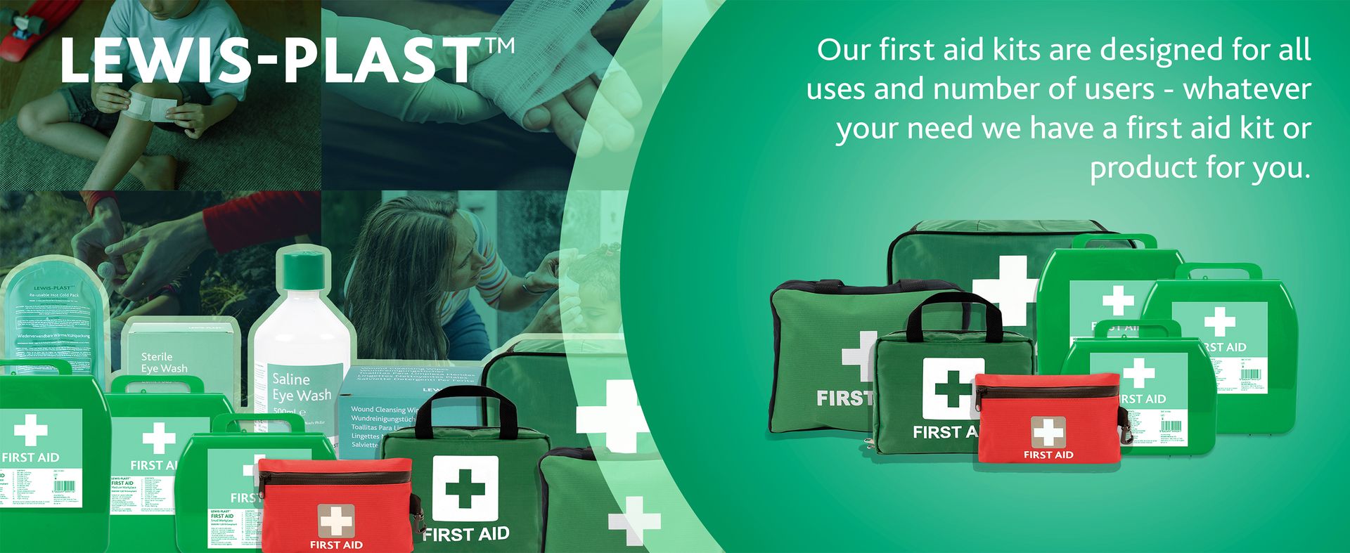 Lewis-Plast Premium First Aid Kit For Home Car Holiday And Workplace - Includes Bandages, Eye Pods, Ice Packs And Essentials For Everyday Situations, 90 Count (Pack of 1)