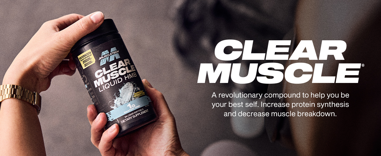 MuscleTech HMB Supplements 1000mg, Clear Muscle (42 Liquid Softgels)