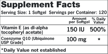 Qunol Mega CoQ10 UBIQUINOL, Superior Absorption, Patented Water- 120 Softgels