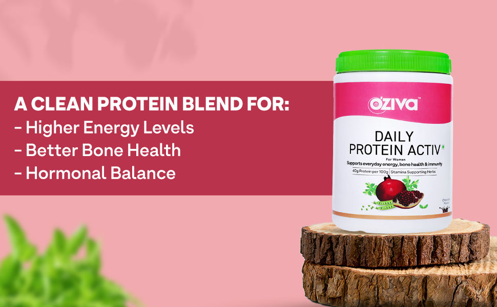 OZiva Daily Protein Activ for Women, Whey Protein, Chocolate, 300g