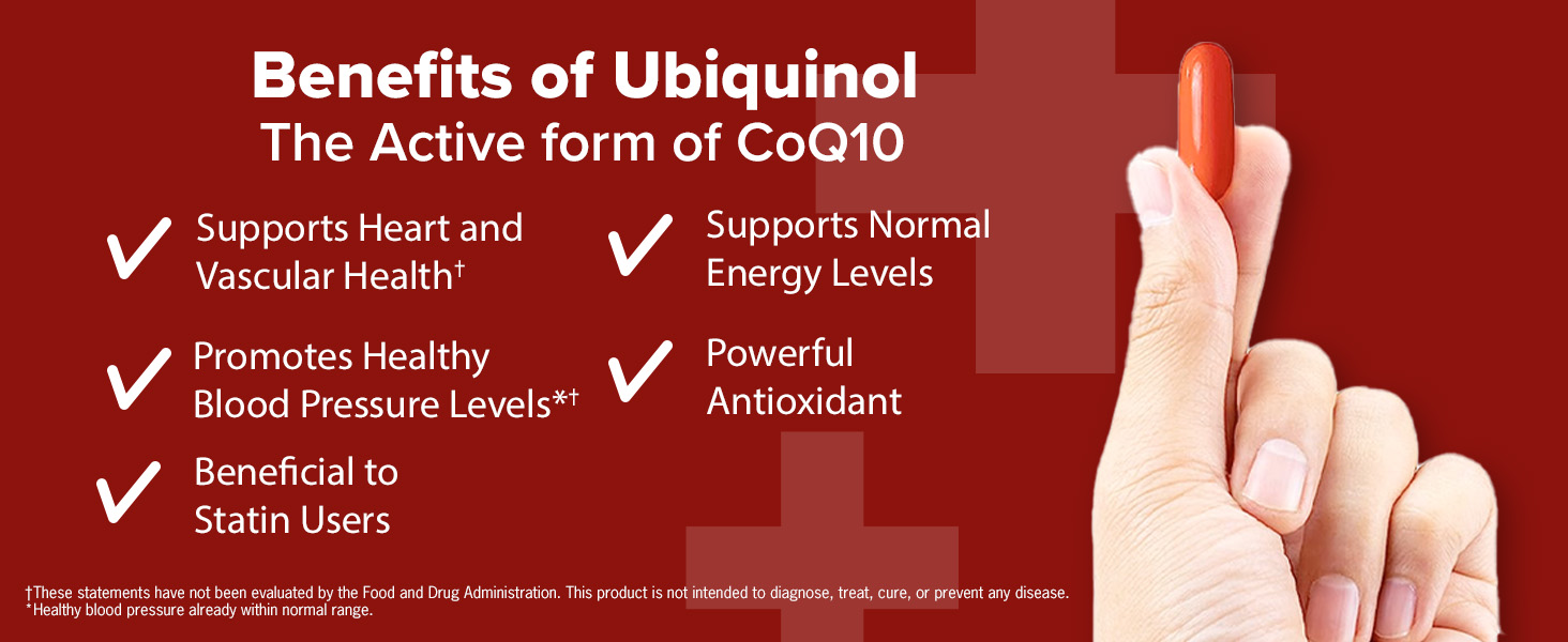 Qunol Mega Ubiquinol CoQ10 100mg, Superior Absorption, 100 Softgels