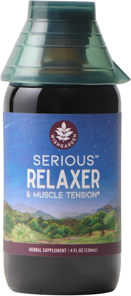 WishGarden Kräuter Serious Relaxer & Muscle Tension - All-Natural Muscle Relaxation Kräuterergänzung mit Wild Lettuce & Wood Betony, befreit Muskelspannung, Relax Muskeln & Muskelstörungen, 4oz
