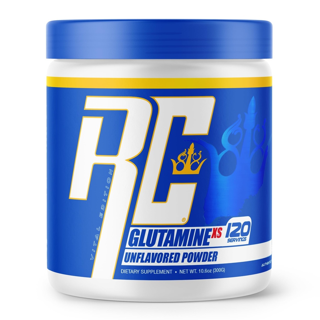 Ronnie Coleman Signature Serie Glutamin Pulver, Ergänzung für Post Workout Muskel Erholung, Ergänzungen mit L-Glutamin für Männer und Frauen, Stärke Unterstützung, Unflavored Drink Mix, 120 Portionen