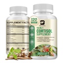 Cortisol Ergänzungen für Männer, 10-in-1 Cortisol Detox mit Ashwagandha, Magnesium, L-Theanin, Balanced Cortisol Levels, Night & Calm Support, 120 Vegan Capsules