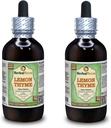 Citrom Thyme (Thymus x Citriodorus) Glicerit, szerves szárított Herb Alkoholmentes Folyékony kivonat (márkanév: HerbalTerra, Proudly Made in USA) 2x4 fl.oz (2x120 ml)