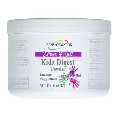 TRANSFORMATION THE GENESIS of GOOD HEALTH Enzymes Digest Powder, Natürliche Verdauungsunterstützung für Kinder, Unterstützt gesunde Verdauung & Alleviate Die Symptome von Gas, Cramping, Bloating, einfach zu mischen, 47g