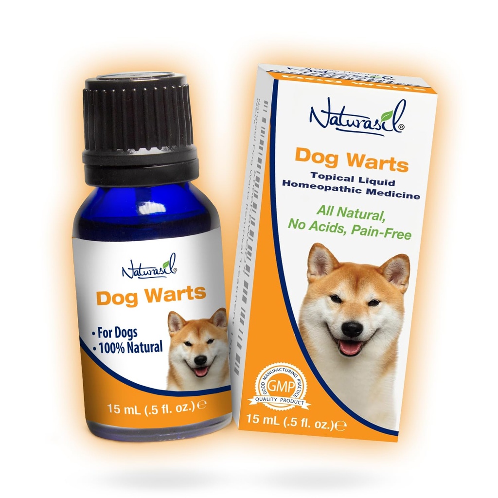 All-Natural Dog Warts Remover by Naturasil — Pure Thuja & Plant Extracts for Topical Wart & Skin Blemish Remover on Pets | Fast-Acting, Gentle & Pain-Free | No Acids | Safe for Dogs 3+ Months | 15mL