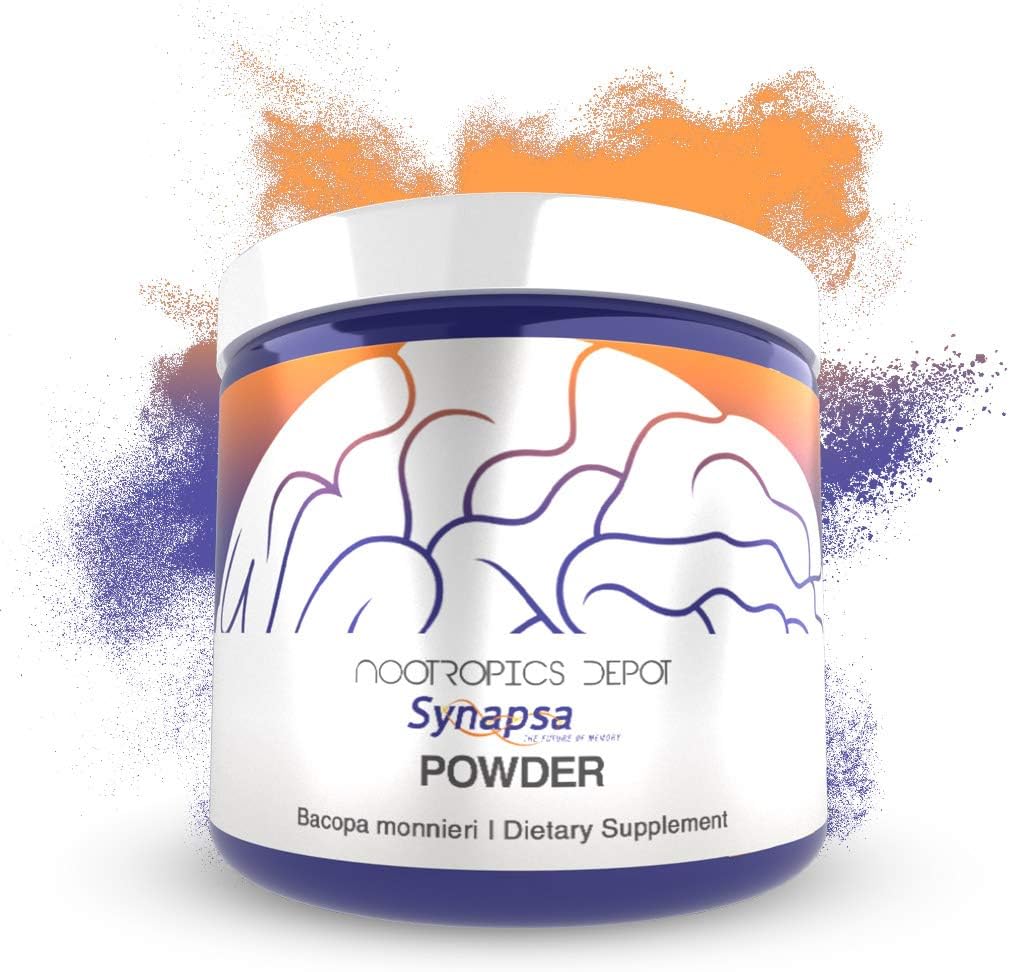 Nootropics Depot Synapsa Bacopa Monnieri Pulver | 60 Gramm | Ganzer Pflanzenextrakt | Ayurveda Ergänzung | Klinisch erwiesen Lernen, Gedächtnis und Psychische Leistung zu verbessern
