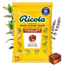 Ricola Original Kräutertee Tropfen, 115 Zähler, Cough Suppressant & Throat Relieving Tropfen mit natürlich Sourced Menthol, Pleasing Kräuter Geschmack für Husten & Throat Irritation Symptom Relief