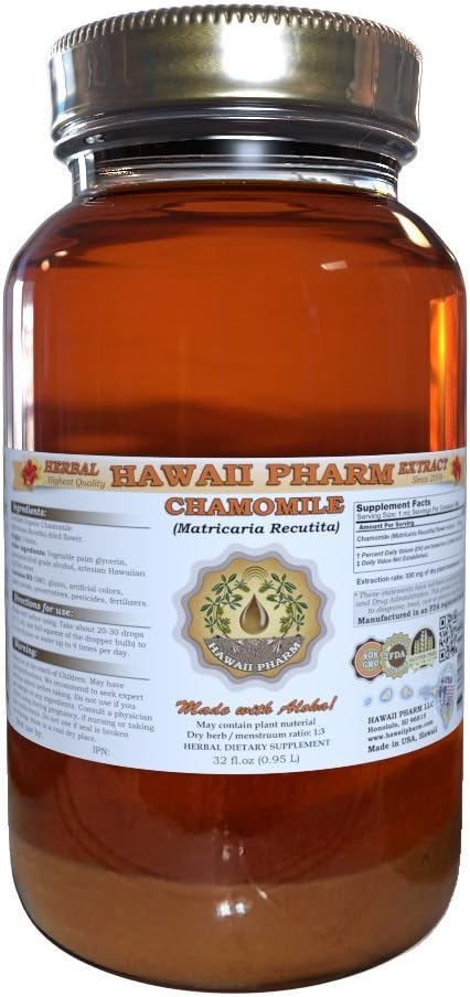 Kamille Flüssiger Extrakt, Organische Kamille (Matricaria Recutita) Tinkturergänzung 32 oz Unfiltriert