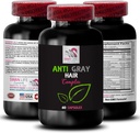 Anti graue Haarpillen - ANTI GRAY HAIR COMPLEX - Graue Haarumkehr, Farbwiederholung, Haarton, Farbe Vitalität Booster, Frische Farbe, Anti graue Haarergänzung, Haartransformation 1 Flasche 60 Kapseln