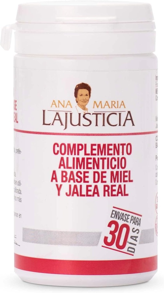 ANA MARIA LAJUSTICIA - Royal Jelly mit Honig - Nahrungsergänzungsmittel - 135g - Dairy und Gluten kostenlos. Vegetarisch Freundlich perfekt, um Vascular Health zu fördern.
