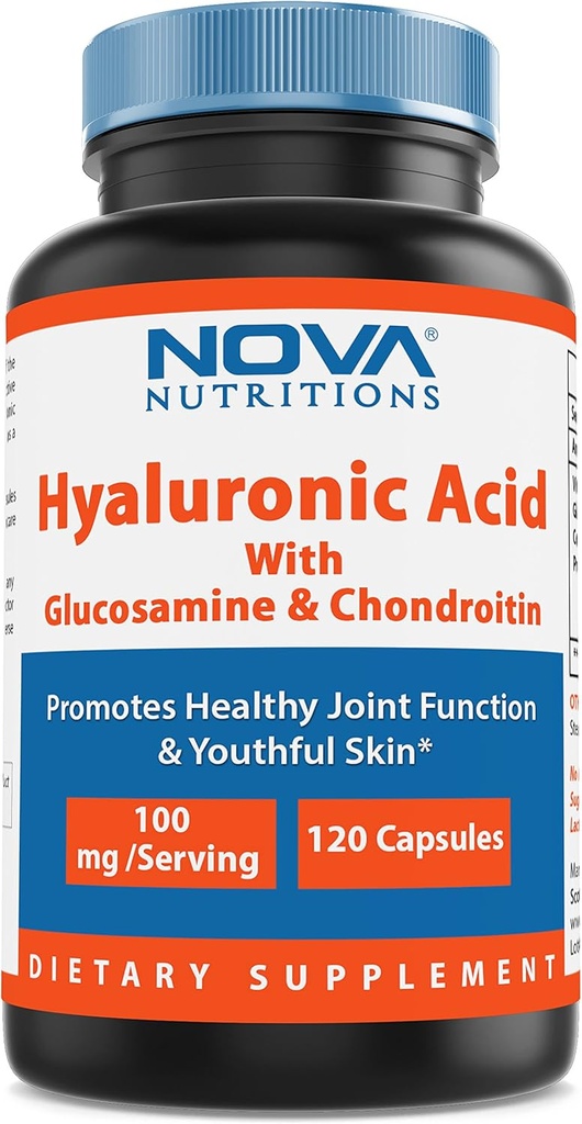 Nova Táplálkozás Hyaluronic Acid 100mg / service - Fiatal bőr és egészséges közös funkció 120 kapszula