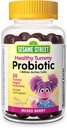 Webber Naturals Sesam Street Gesunde Tummy Probiotika für Kinder, 1 Billion aktive Zellen pro Gummy, 50 Gummi, für Verdauungsgesundheit, frei von Gluten, Dairy, Peanut & Gelatin, Vegan