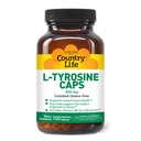 Country Life L-Tyrosine 500mg mit Vitamin B6 Supplement - Zertifiziert Glutenfrei, Vegetarisch, Kosher, Boosts Focus & Energy, unterstützt Gehirngesundheit, verbessert psychische Klarheit, Non-GMO - 100 Kapseln