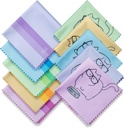 10 Pack niedliche Kitty Cat Design Multicolor Microfiber Reinigungstücher für Reinigungsbrillen Objektive Sonnenbrillen und Handy schön Designer-Farben Blau Pink Yellow Purple Green Cloth Wipes
