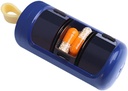 Pill konténer, kis hordozható Travel Pill Case, Mini Size Pill Organizer, Pill Box Vitamin, Halolaj, kiegészítők, 3 Kompozit Sliding Napi Pirula Case (Navy Blue)...