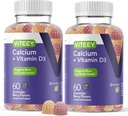 Kalziumgummis mit Vitamin D3 - unterstützt Knochengesundheit & Zahngesundheit - Kaubare Kalziumgummis für Damen, Herren &amp; Teens - Kosher, Glutenfrei, GMO Free, Tasty Berry Flavored Calcium Chews Gummy