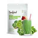 Sunfood Organic Supergreens & Protein - Greens Superfood Powder, Organic Protein Powder, Plant Based Vegan Protein, Super Greens für Gut Health w/Chlorella & Spirulina, 23g Protein Per Serving - 8 oz