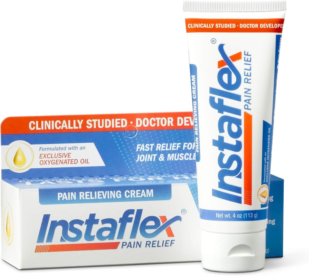 Instaflex Schmerzlinderung Creme Delivers klinisch untersucht Schmerzlinderung von Arthritis, Rückenschmerzen, Strains und Gelenk- und Muskelschmerzen (4 oz)
