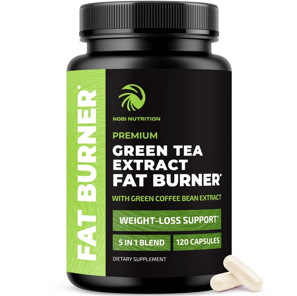 Grüner Tee Gewichtsverlust Pillen für Frauen und Männer | 45% EGCG | Stomach Fat Burner, Stoffwechsel Booster & Appetit Suppressant | Grüner Tee Fett Burner Diät Pillen | Vegan Gewichtsverlust ergänzt | 120 Ct