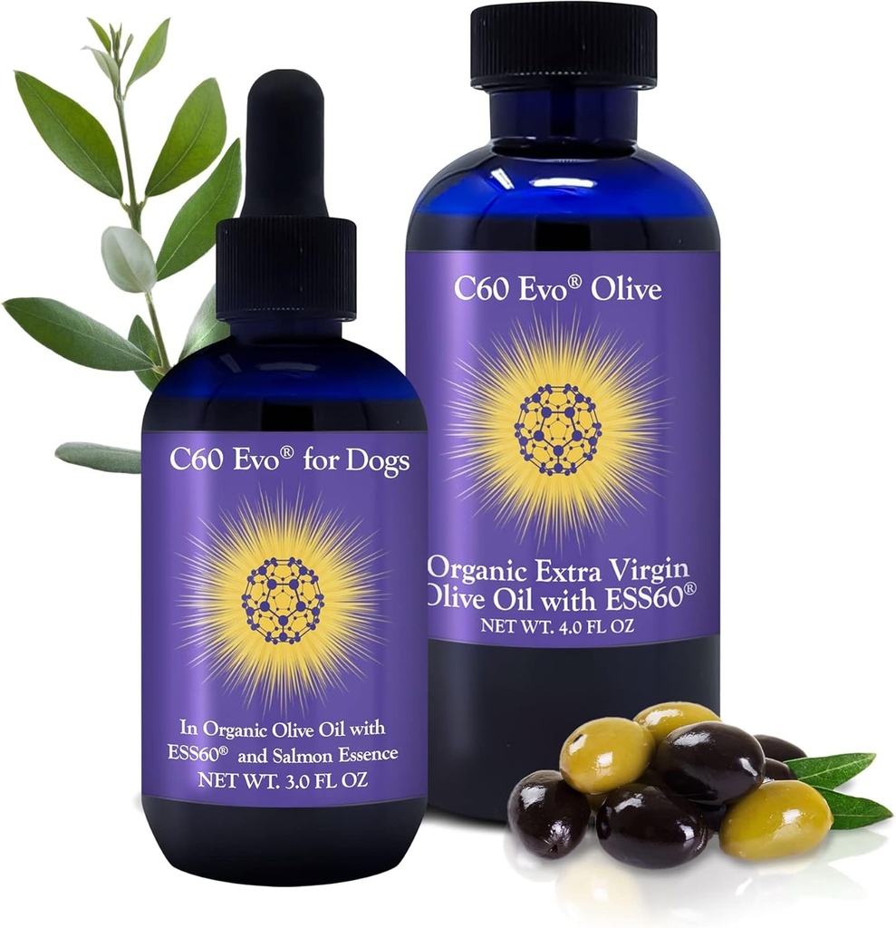 Dog Lover Set - Eine Flasche für jeden von Ihnen, Pure ESS60 in extra Virgin Olivenöl für Mensch und Knaben, Hundezusätze, Must-Have Pet Supplies und Hundeprodukte