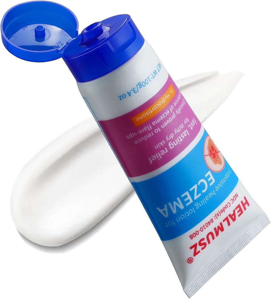 HEALMUSZ Eczema Behandlungscreme mit 1% Hydrocortison und 0,5% Nifedipine 3.40 Unze Eczema Therapie. Upgrade, exklusiver Verkauf