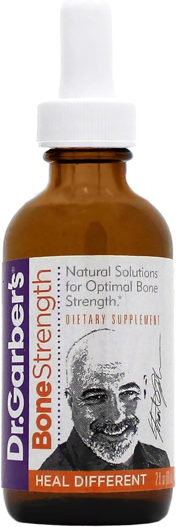 Dr. Garber's Natural Solutions Knochenstärke Mundtropfen-Gemmotherapie Flüssigkeitsergänzung | Verbesserung der Knochenfestigkeit & Dichte, Wiederherstellung & Erhaltung von Knochen Gesundheit & Bessere Absorption von Calcium & Vitamin D-60ml