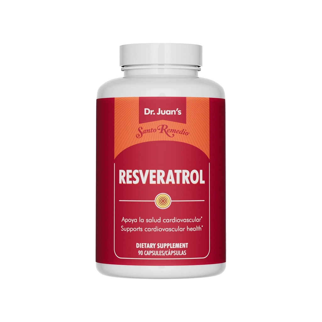 Santo Remedio Resveratrol, unterstützt Herz-Kreislauf-Gesundheit*, Nahrungsergänzungsmittel, Vegetarisch, keine künstlichen Farben, keine künstlichen Aromen, 200 mg, 90 Kapseln