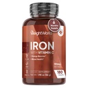 WeightWorld Iron Supplement 65mg - mit Vitamin C 125mg - 180 Vegan Tabletten (6 Monate Versorgung) - Gentle Carbonyl Iron Supplement für Damen und Herren - Energy Booster & Blood Heath - Non-GMO & Gluten-Free