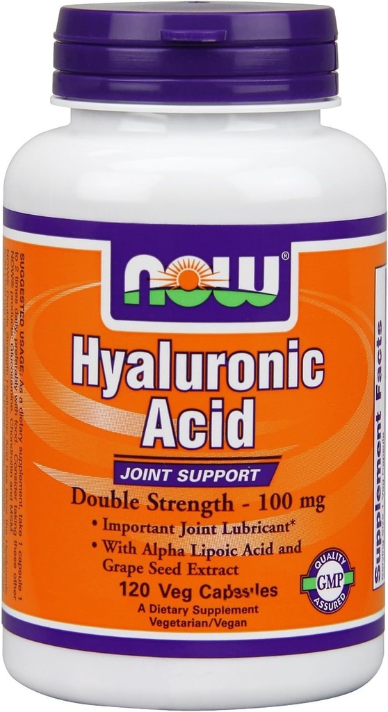 Hyaluronic Acid 2X Plus Veg Capsules, 100 mg - 120 ct (2 db-os csomag)