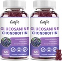 Catfit Glucosamine Chondroitin Gumies, Extra Strength Joint Health Support Supplement with MSM & Elderberry, Antioxidáns Immun Support Supplement for Unced Women & Women (2 Pack)