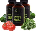 Vita Supreme Organic Super Greens Superfood Kapsel, Nahrungsergänzungsmittel für Gut Gesundheit, Immununterstützung, Verdauung, Energie und mehr (Non-GMO, Keto, Vegan) 180 Kapseln, 3 Packung