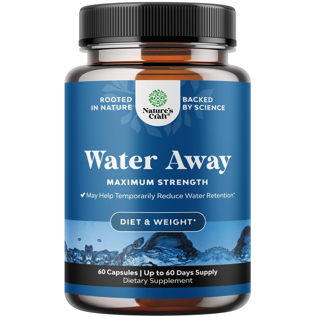 Natürliche diuretische Wasser Weg Pillen Vitamin B6 Kalium & Dandelion Wurzel-Extrakt Wasser Retention Anti-Bloating und Schwellung Kapseln Gewichtsverlust für Frauen und Männer mit Antioxidant Grüner Tee von Bio Sense