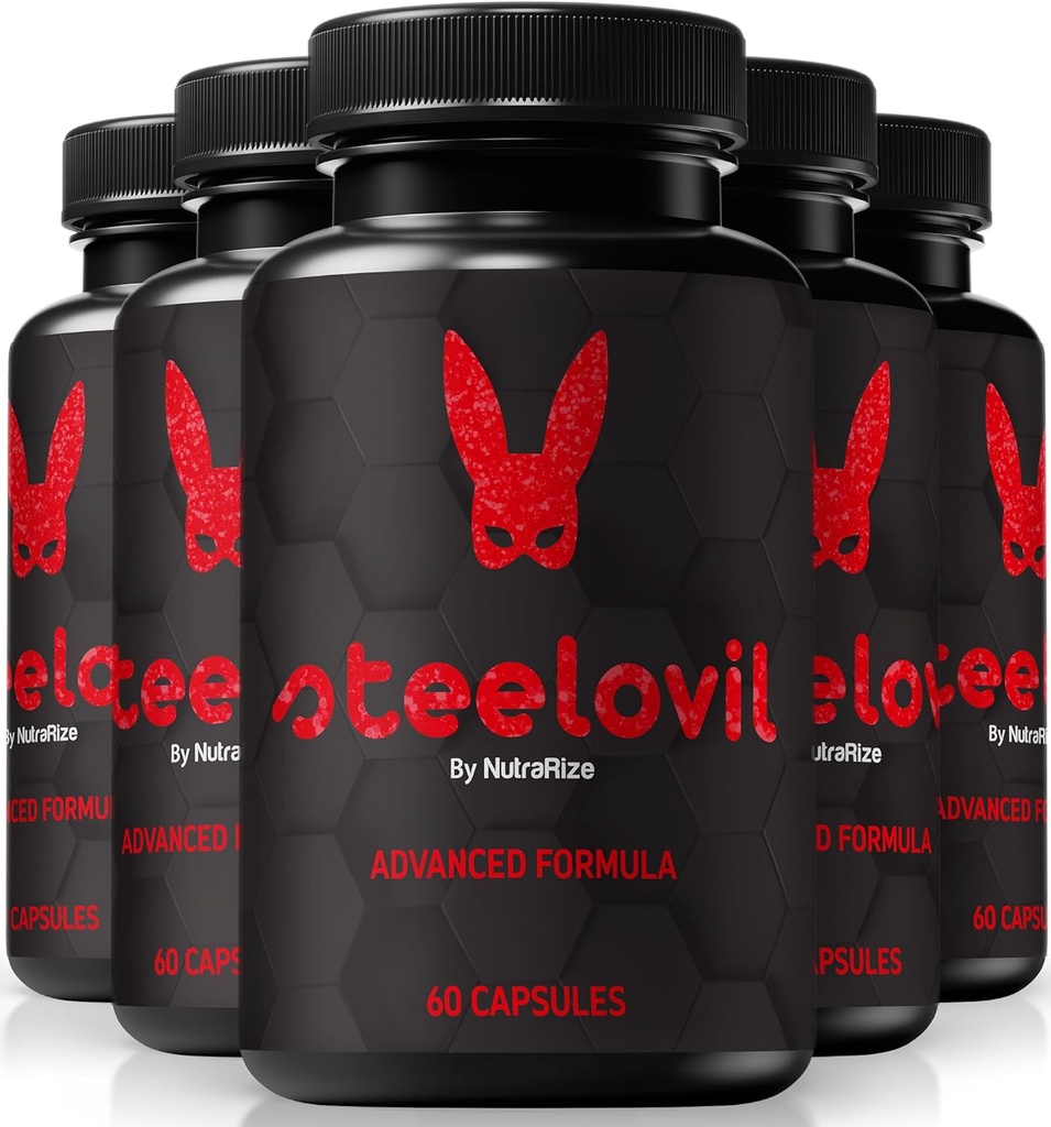 NutraRize (5 Pack) Steelovil Pills, Offizielle Steelovil Capsules for Comprehensive Wellness, Alle natürlichen Kapseln zu unterstützen Energie und allgemeine Gesundheit, Stahl ovil Supplement Bewertungen (300 Kapseln)
