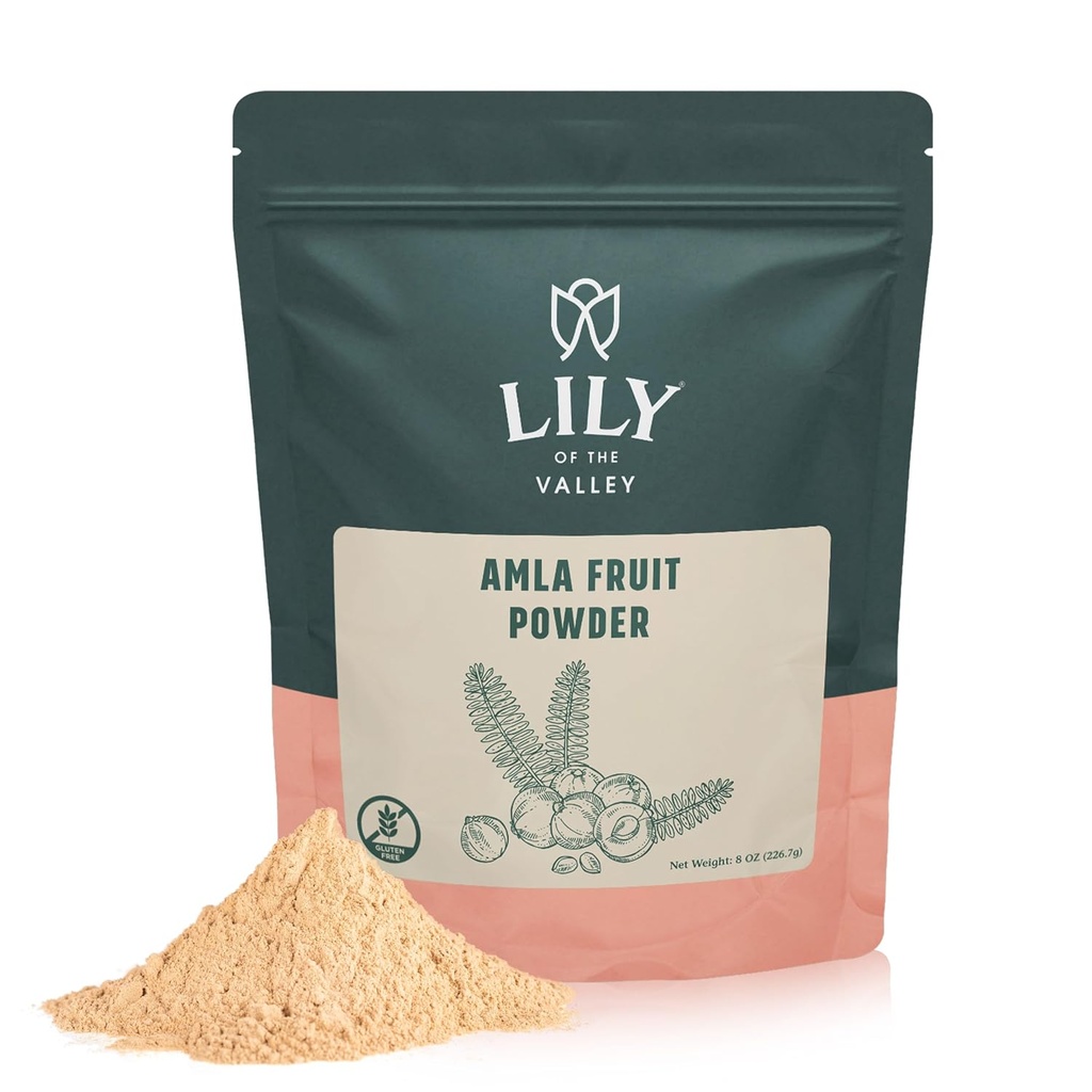 Lily of the Valley Amla Berry Powder (Amalaki) - Ideal für Kochen & Beauty Care - Reich an Antioxidant & Vitamin C - Natürlich, Vegan & Gluten-frei - verpackt in wiederverschließbaren Beutel (8oz, 226g)