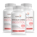 Myo-Inositol & D-Chiro Inositol Supplement für Damen - Ideal 40:1 Ratio -Unterstützung Frauen Hormon Balance & Fertilität & Ovarian Gesundheit - Vegan Pulver Kapseln - 90-Tag Versorgung