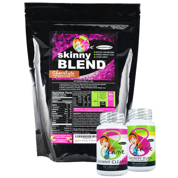 Best Weight Loss Kit, Quick Slim Kit, Diät Kit, Best Tasting Protein Shakes für Frauen, Appetite Suppressant Fat Burner Diät Pillen, Cleanse und Detox, Fast Weight Loss, Skinny Jane - Schokolade