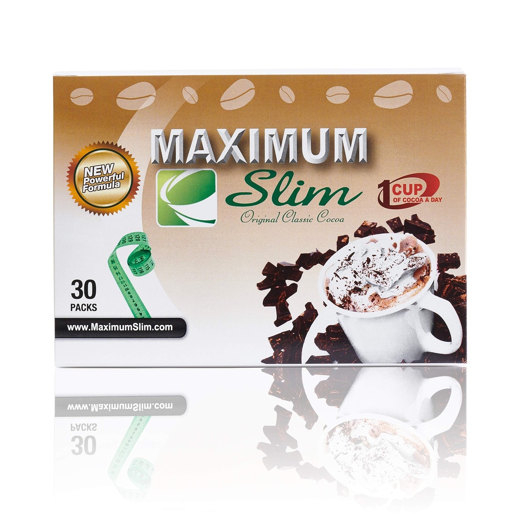 Maximale Slim Premium Instant Cocoa – Creamy, Delicious 4-in-1 Formel mit natürlichen Kräuterextrakten für Energie & Vitalität, maximale Zufriedenheit & Geschmack. Keine Nebenwirkungen (Laxative-Free) – USA Made, 30 Ct
