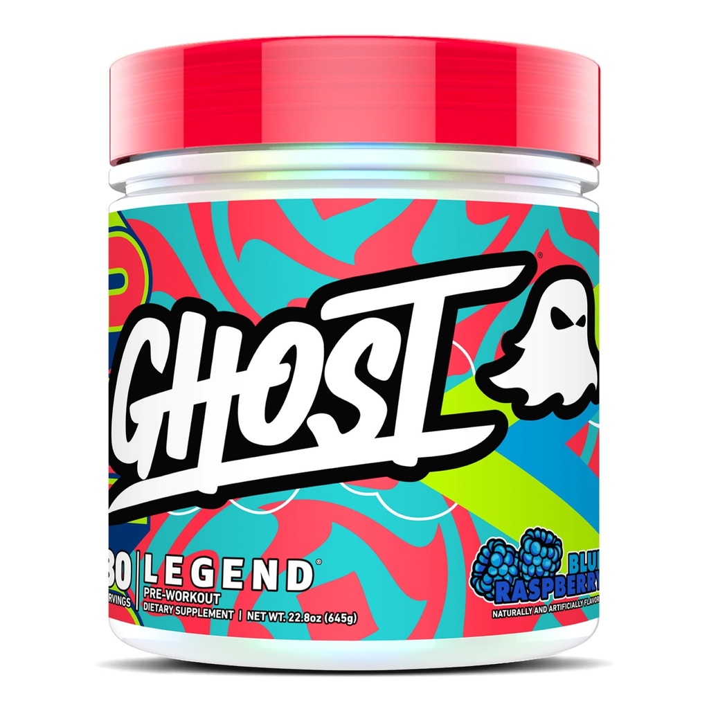 GHOST Legend Pre- Edzés por, kék málna - 30 szervek - Előedzés a férfiak és nők a kolin, L-citrullin, & Beta Alanine az energia és a fókusz