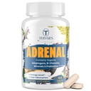 Adrenal Support Adaptogens Herbs Supplements - Cortisol Supplement mit Rhodiola Rosea, Ashwagandha, Holy Basil und Eleuthero-Mood and Energy Support for Women & Men-Non-GMO, 60 Vegan Tablets