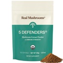 Echte Pilze 5 Verteidiger Pilz Complex Powder – Organische Pilze Extrakt aus Chaga, Reishi, Türkei Tail, Maitake & Shiitake Pilzmischung für Wellness-Unterstützung mit Beta Glucans - 100 Servierungen