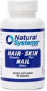 Haare Haut und Nägel Vitamine Supplement 60 Kapsel von natürlichen Systemen - Starke Nägel und Haarwachstum Vitamine für Frauen und Männer - Natürliche Biotin Haar Haut und Nägel Vitamin - Hautschutz Vitamine
