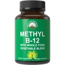 Methyl B12 Vitamin + Ganzes Nahrungsgemisch aus 25 Gemüsen und Früchten für maximale Absorption. Vegan Vitamin B12 Methylcobalamin - Methyl B-12 Ergänzung für Energie, Fokus und Relief. 30 Tage Lieferkapseln