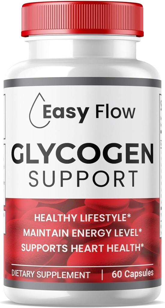 (1 Pack) Easy Flow Glycogen, EasyFlow Glycogen Support Capsules, Glyco Optimizer Formula, Natural Blood Vessel Cleaner, Premium Easy Flow Glycogen Support (60 Capsules)