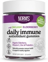 Norm's Farms Organic Elderberry Gummies - Tägliche Immununterstützung für Erwachsene & Kinder mit Zink, DE111 Probiotic, Vitamin C - Made in USA, 3rd Party Tested - Vegan, Gluten-Free, Kosher, Non-GMO, 60 Gummies