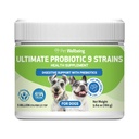 Pet Wellbeing - Ultimate Probiotic 9 Strains für Katzen und Hunde - Natürliche Unterstützung für Verdauung und Urinary Tract Gesundheit 160 Gramm.