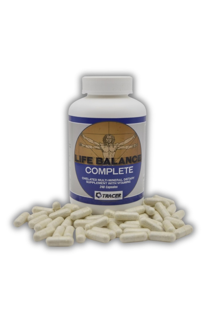 Life Balance Complete - Chelated Multi- Mineral Dietary Supplement with Vitamins - with Real Amino Acid Chelated Trace Minerals - Full The Gaps in Your Nutrition - Made in The USA - 240 Capsules