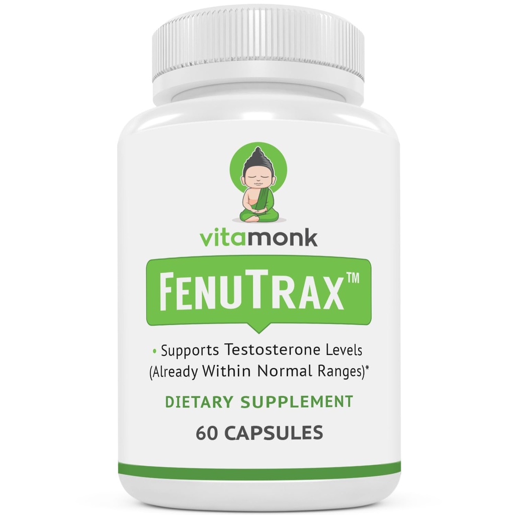 VitaMonk FenuTraxTM Fenugreek Extract Leistungsstarke 50% Fenugreek Seed Extract Standardisiert für Fenuside - High Furostanol Glycoside und Saponin Inhalt Wenn im Vergleich zu Testofen - 60 Kapseln