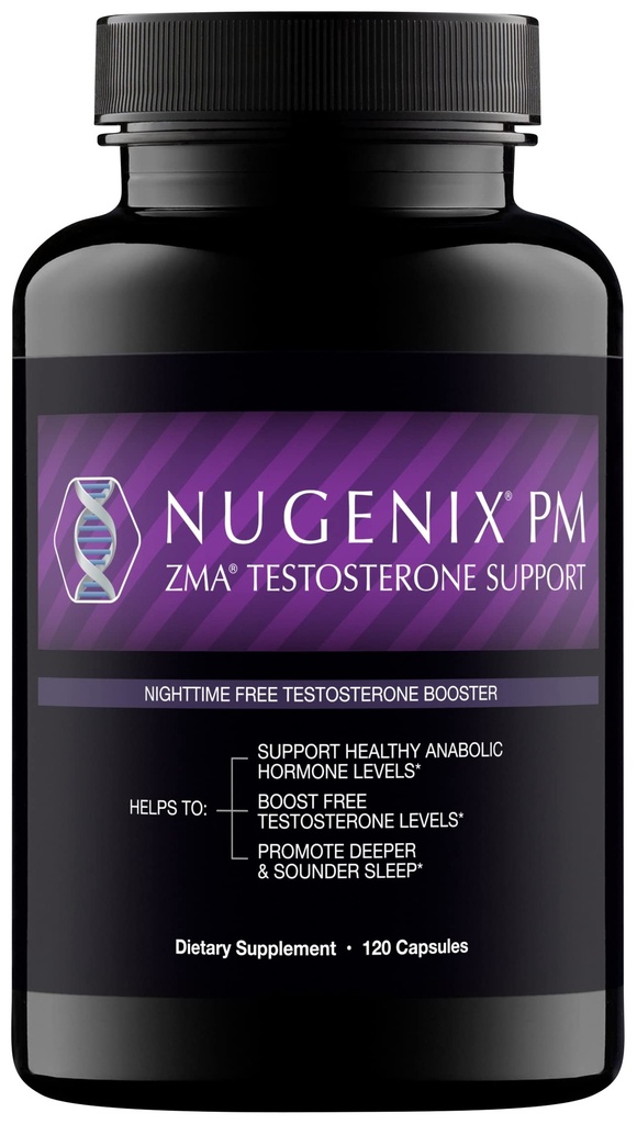 Nugenix PM ZMA - Nacht kostenlose Testosteron Booster und Schlafunterstützung, 120 Zähler
